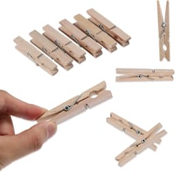120 bamboe wasknijpers - 6x1,2 cm verdikte wasknijpers - antislip wasknijpers - voordelige familieverpakking — thumbnail 4