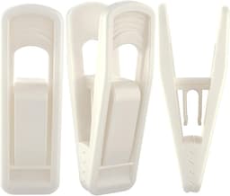 Fluwelen hangerclips (beige, 40 stuks), antislip kunststof clips, geschikt voor fluwelen hangers, broek- en rokhangerclips — thumbnail 1