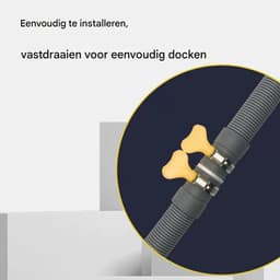TOVBMUP 1,5 meter wasmachineslang - afvoerverlengslang - vaatwasserslang - universeel - inclusief 1 slangaansluiting en 2 slangklemmen - geschikt voor standaard wasmachines, vaatwassers en drogers. — thumbnail 3