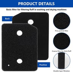 4 stuks filters - geschikt voor Miele T1-droger – Basisfilter voor droger – Candy-drogerfilter-9164761 – Reserveonderdeel – Spons – Accessoire geschikt voor Miele-warmtepompdroger — thumbnail 4