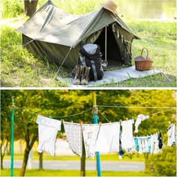 Diamantgevlochten Polypropyleen/Nylon Touw - 15 m - Hoge Sterkte - Voor Binnen en Buiten - Camping Boot Kledinglijn 6 mm - Legergroen/Zwart — thumbnail 3