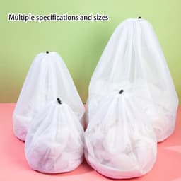 Allecto Plus - Waszak set: 4-delige set wasnetten voor wasmachine - 4 maten - trekkoord - truien jeans ondergoed beha's jassen — thumbnail 2