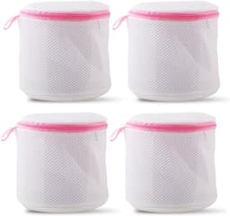4 Stuks Bh Waszakken - 16x14 cm - BH-wasmachinetas - Wasgoed - Met Rits - Waszakje - Wasnet - Wasnetten - Herbruikbare - Geschikt Voor Intiem Ondergoed en Babykleding - Wasmachinezak Geschikt Voor bh's, Ondergoed, Sokken, Wasgoed voor Op Reis — thumbnail 1