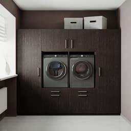 Wasophoogte® Wasmachine Kast Dublin - Wasmachine verhoger - Wasmachine ombouw - 700(D)*2530(B)*2110(H) mm - Zwart — thumbnail 4