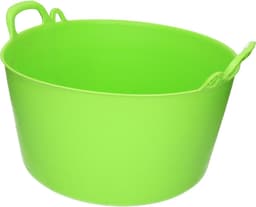 Plasticforte flexibele emmer/kuip - groen - kunststof - rond - 26 liter - 49 x 44 x 27 cm - wasmanden - tuinafval - speelgoed — thumbnail 1