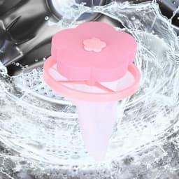 Herbruikbaar Wasmachine Filter - Haar Vanger - Drijvend Vangnet - Wasmachine Reiniger - Wasmachine Cleaner - Drijvend vangnet - Haarvanger - Ontstopper - Thuis - innovatie - Vangnet - Schoonmaakmiddel - Vuil verwijderen Blauw / Roze - 4 Stuk — thumbnail 3