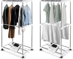 Bolture Elektrisch Droogrek - Verwarmd Wasrek - Droger met Warme Ventilatie en Wieltjes - 15KG Capaciteit - 1000W — thumbnail 5