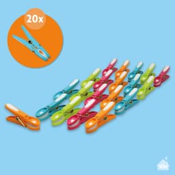 LaundrySpecialist Wasknijpertasje inclusief 20 soft grip Wasknijpers - Zwart - Inclusief stevige ophanghaak — thumbnail 2