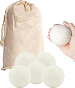 Drogerballen - Wasdrogerballen - Droogballen - Wasbol - 6 stuks - 100% biologisch afbreekbaar wol — thumbnail 1