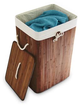 Wasmand - 83 l - opvouwbaar - bamboe — thumbnail 1