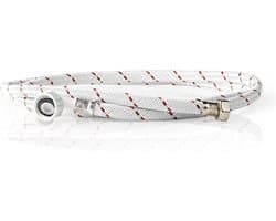 Nedis Nylon Toevoerslang - 1/2'' - 3/4'' - 10 Bar - 2.00 m - Toepassing: Schotel / Wasmachine - Nylon - Rood / Wit