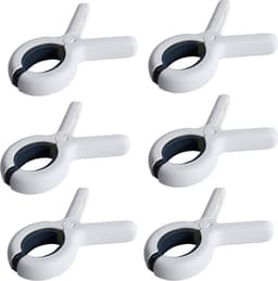 Klemmen 6 stuks - Wasknijpers - 6 stuks - Wit en blauw 100% kunststof en dus roestvrij | Laten geen afdrukken achter — thumbnail 1