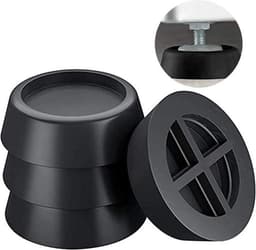 TIKKENS Trillingsdempers Wasmachine/Droogkast - Set van 4 stuks - Trillingsmat - Voetjes Droger - Demper - Anti Vibratie - Antislip Rubber - Wit — thumbnail 3