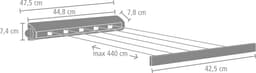 Brabantia Roldrooglijn - Uittrekbaar tot 4,4 m - 22 m - Matt Steel — thumbnail 2