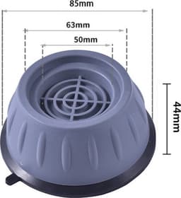Trillingdempers Wasmachine 4 stuks - Trillingdempers - Wasmachine accessoires - Wasmachine voetjes - Anti trillings - Schokdempers wasmachine - Antislip rubber - Non slip - Anti-vibratiemat - Extra dik - Wasmachine - Droger - Koelkast — thumbnail 4