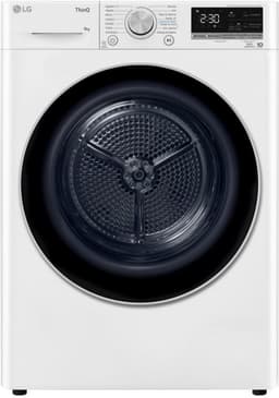 LG RH90V9AV3N warmtepompdroger 9 kg met Dual Inverter Heat Pump voor sneller en energiezuinig drogen - Sensor Dry stopt automatisch bij droog - Auto Cleaning Condenser en ThinQ slimme bediening. Energieklasse A+++ — thumbnail 1
