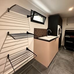 Foxydry Fold 116 cm DOWN - black - wasdroogrek wandmontage clicksysteem - neerwaartse sluiting - 116 x 50 x 10 cm — thumbnail 5