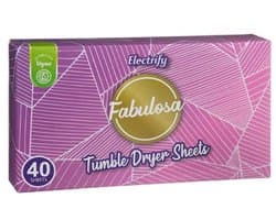 Fabulosa Wasdrogervellen Electrify – 40 stuks | Langdurige frisse geur, anti-kreuk & anti-statisch | Houdt kleding, handdoeken en beddengoed zacht en fris | Eenvoudig in gebruik voor een luxueuze waservaring met een heerlijk katoengevoel — afbeelding 1