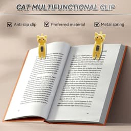 12 stuks kattenvormige zakclips leuke chip clips papieren clips Japanse wasknijpers kleding pennen grappige chip clips voedseltas clip voor snack chips opslag (geel) — thumbnail 4