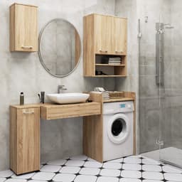 Wasmachine Kast / Wasmachine Ombouw / Wasmachine Meubel FIN / Sonoma Eik / AKORD Furniture Factory / 64 x 98 x 50 cm — thumbnail 4