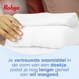 Robijn - Stralend Wit Wasmiddeldoekjes - 4 x 16 wasstrips - Voordeelverpakking — thumbnail 5