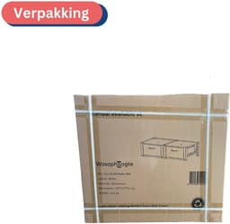 Wasophoogte® Wasmachine verhoger met lade - Wasmachine kast - Wasmachine opbouwmeubel - Wasmachine sokkel - 31cm hoog - Wit - Universeel- Dubbel — thumbnail 5