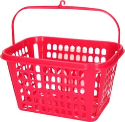 Plasticforte Knijpermandje - fel roze - 20 x 25 cm - kunststof - wasknijpertasje/knijperzak — thumbnail 3