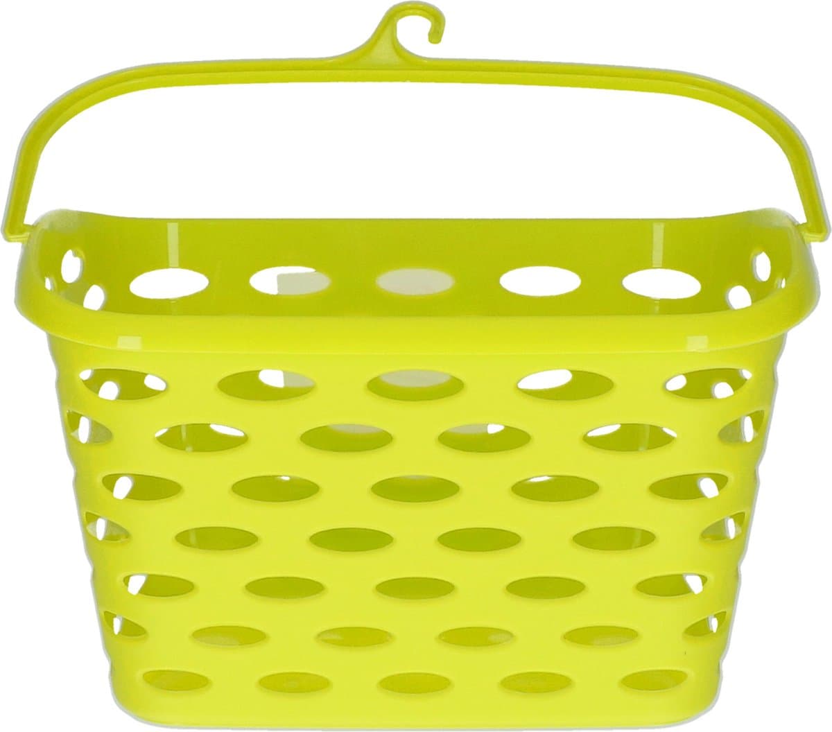 Plasticforte Wasknijpers ophang mandje aan haak - 26 x 15 x 21 cm - groen - kunststof — afbeelding 1