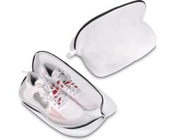 2 stuks wasnet voor schoenen, sneakers, wasmachine, schoenenwaszak, grote waszak met ritssluiting, schoenen, waszak voor reizen, appartement opbergen