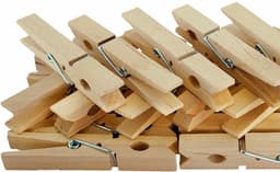 Wasknijpers - 25x stuks - bruin - hout - 7 cm — thumbnail 2