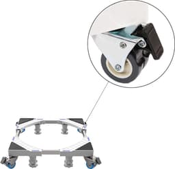Wasmachine verhoger - Verstelbaar - Universeel - Transportroller - Wasmachine Ombouw - Wasmachinehouder - Wasmachine verhoger op Wieltjes — thumbnail 2