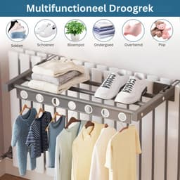 MRKK® Handdoekrek Radiator - Badkamer - Droogrek - Zwart met zilver — thumbnail 3