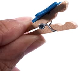 Houten Wasknijpers - Decoratieve Pinnen - Kaarten Bevestigen - Ster Decoratie - 50 Stuks - Blauw — thumbnail 2