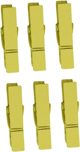 Houten Kledingknijpers - Mini Clips - Foto's Ophangen - Natuurlijk Hout - 3.5 cm - Geel — thumbnail 1