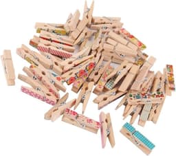 Houten Wasknijpers - Mini Knijpers - Foto's Ophangen - Diverse Kleuren - 3.5 cm - Willekeurig — thumbnail 2