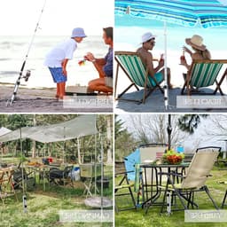 Robuuste Parasol Stand met XL Diameter, Verstelbare Grondanker en 4 Haringen voor Stabiliteit en Gebruiksgemak — thumbnail 4