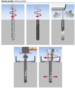 Wedge Anchors - Bevestigingselementen Beton - Zware Bevestiging - Gegalvaniseerd Carbon Staal - M10x80mm 5 Stuks - Zilverkleurig — thumbnail 4