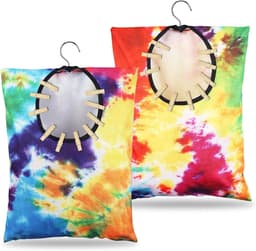 Wasknijper Tas - Kleding Pin Houder - Wasgoed Opbergen - Met Draaibare Hanger - 38 x 28 cm - Tie-dye — thumbnail 1