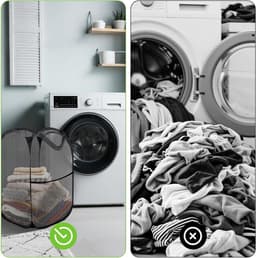 Set van 3 Opvouwbare Wasmanden, Draagbare Pop-Up Wasmanden, Ideaal voor Badkamer en Kamperen, 36 x 36 x 58 cm, Handig voor Wasverzameling en Ruimtebesparing — thumbnail 5