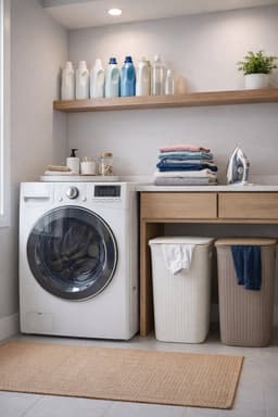 Wasmand 'Domus' - 50 liter - Wasbox - Dust White — thumbnail 3