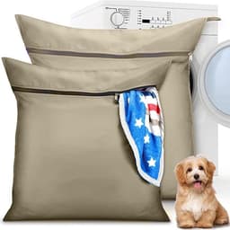 Waszak voor Huisdieren - Voorkom Verstopte Wasmachine met Deze Handige Pet Hair Bescherming voor Honden, Katten en Dierenbedden - Beige — thumbnail 3
