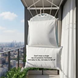 Kussen Droogzak - 8 Stuks - Draagbaar Wasrek - Kussen Droognet - Waszakken voor Kussens & Knuffels - Hangend Droogrek - Multifunctionele Hangende Opbergtas - Droogrekken voor Poppen van Speelgoed, Kussens, Handdoeken - 4x Enkel & 4x Dubbel - SOLLBRY® — thumbnail 3