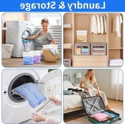 Set van 4 Herbruikbare Wasnetten met Rits - Duurzame Waszakken voor Fijne Was, Ideaal voor Kleding, Ondergoed en Sokken - 30 x 40 cm — thumbnail 3