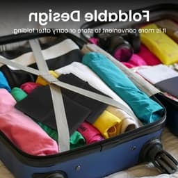 Grote Waszak voor Reizen - Zwart - Duurzaam Polyester - Opvouwbaar - Voor Vuile Kleding — thumbnail 3