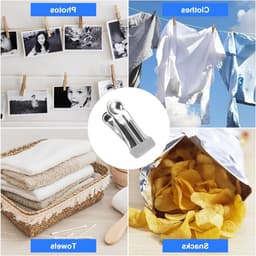 30 Stuks RVS Kledingknijpers - Multifunctionele Antislip Metalen Clips voor Kleding, Handdoeken, Sokken en Voedselafsluiting — thumbnail 4