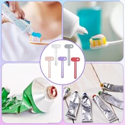 Set van 10 duurzame tandpasta-knijpers, ergonomische buisknijpers voor cosmetica, afvalvrij en gebruiksvriendelijk hulpmiddel voor het extruderen van tubes — thumbnail 4
