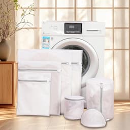Set van 7 Duurzame Wasnetten voor de Wasmachine, Herbruikbare Reiszak, Delicate Mesh Zakjes voor Ondergoed, Bescherming voor Lingerie en Sokken — thumbnail 1