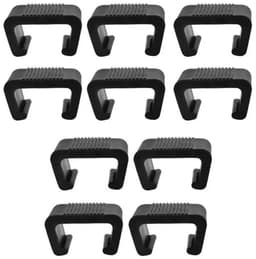 WiseGoods Premium Meubelklemmen Set 10 Stuks - Tuinmeubel Clips - Kunststof Klemmen Bank & Stoel - Meubilair Bevestiging - Zwart — thumbnail 1