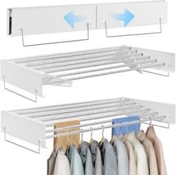 ZMR® Wanddroogrek - Wasrek - Droogrek - Wit - 41cm x 100cm x 11cm — thumbnail 1