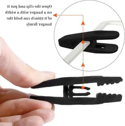 Set van 20 Zwarte Kledingknijpers van Plastic voor Waslijn, Handdoeken en Sokken — thumbnail 5